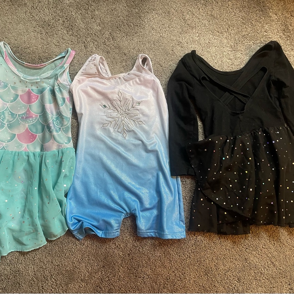 Kids Dance Costume Set - Blue, Black, and Multicolor